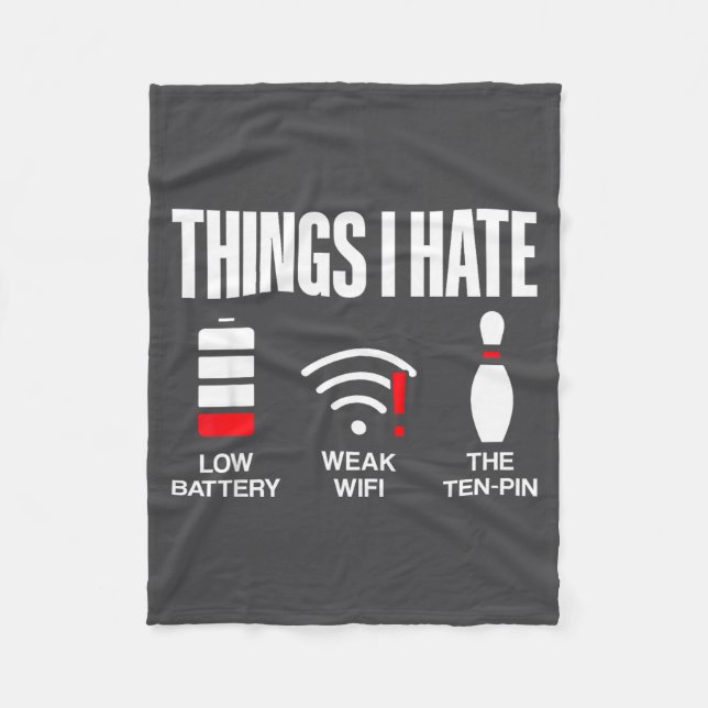 Computer Science Things I Hate Low Battery Weak Sc Fleece Blanket (Front)