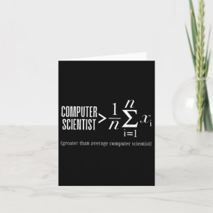 Computer Scientist Math Programmer Coder Software  Card