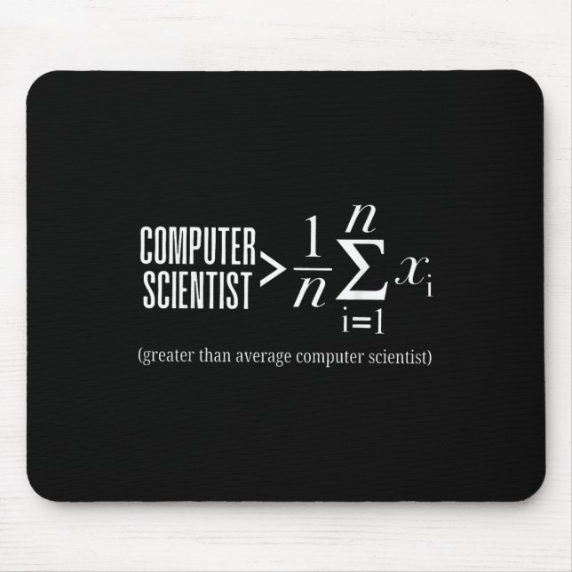 Computer Scientist Math Programmer Coder Software  Mouse Pad (Front)