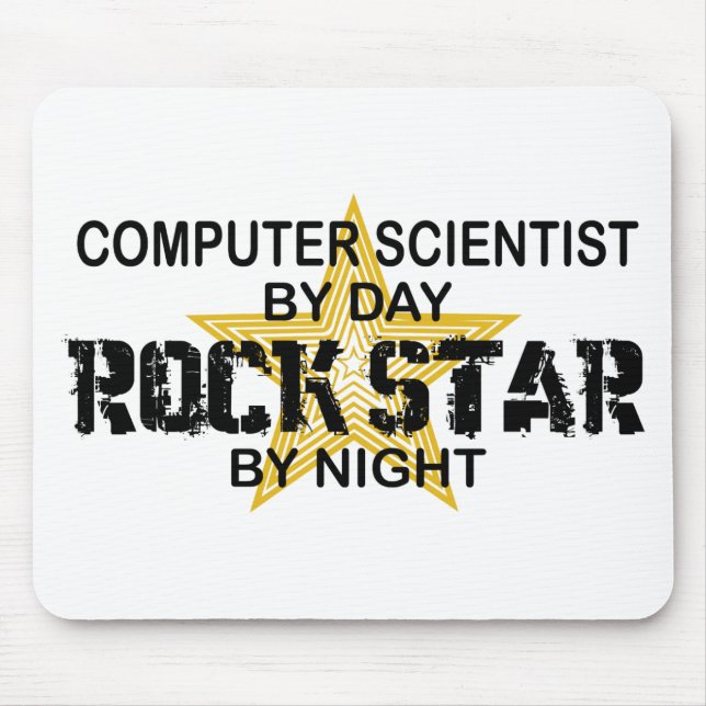 Computer Scientist Rock Star Mouse Pad (Front)