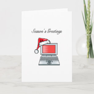 Computer Seasons Greetings Holiday Card