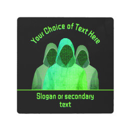 Computer Security Theme Green Code - Custom Text