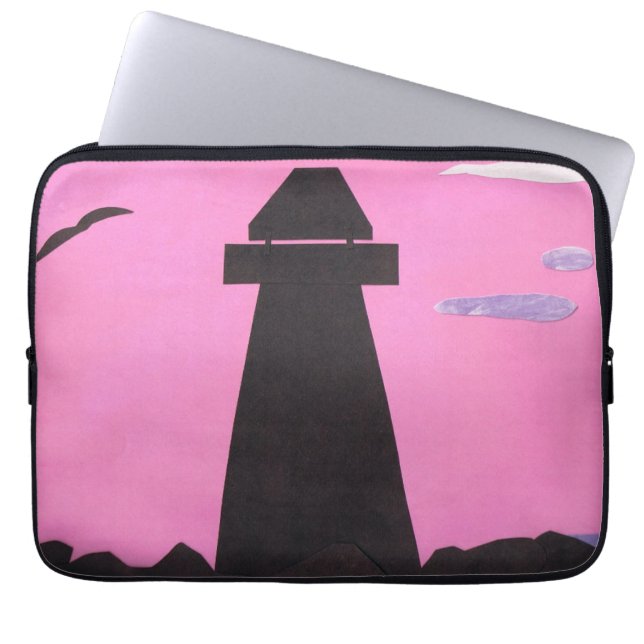 Computer Sleeve with a Lighthouse Scene (Front)