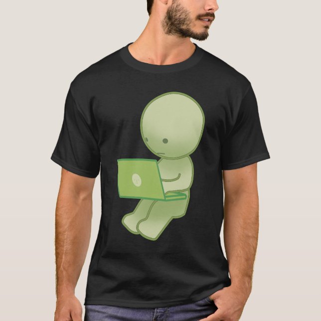 Computer Smiski  T-Shirt (Front)
