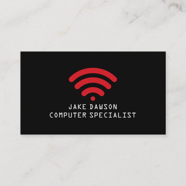 COMPUTER SPECIALIST, REPAIR BUSINESS CARD (Front)