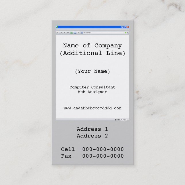 Computer Tech Business Card (Front)