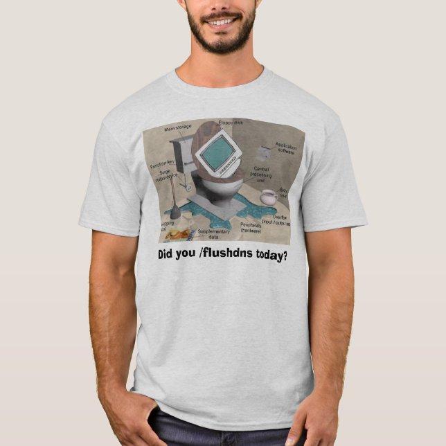 computer tech flush T-Shirt (Front)