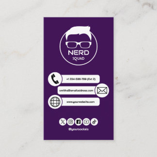 Computer Tech Guy Nerdy Business Card