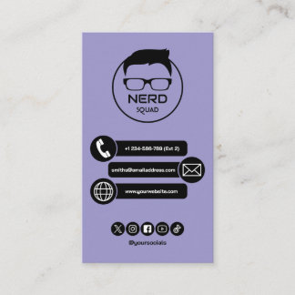 Computer Tech Guy Nerdy Business Card