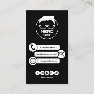 Computer Tech Guy Nerdy Business Card