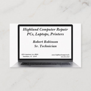 Computer Tech Repair Programming Sales Business Card