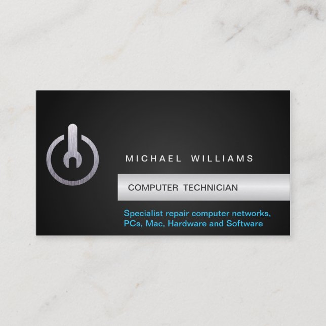 COMPUTER TECHNICIAN BUSINESS CARD (Front)