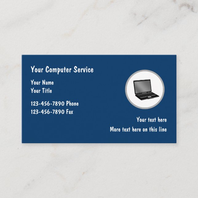 Computer Technology Theme Business Card Template (Front)