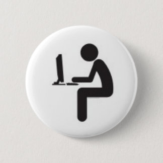 Computer User Icon 6 Cm Round Badge