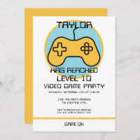 Computer Video Game Player Levelling Up Birthday
