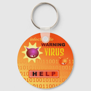 Computer Virus Key Ring