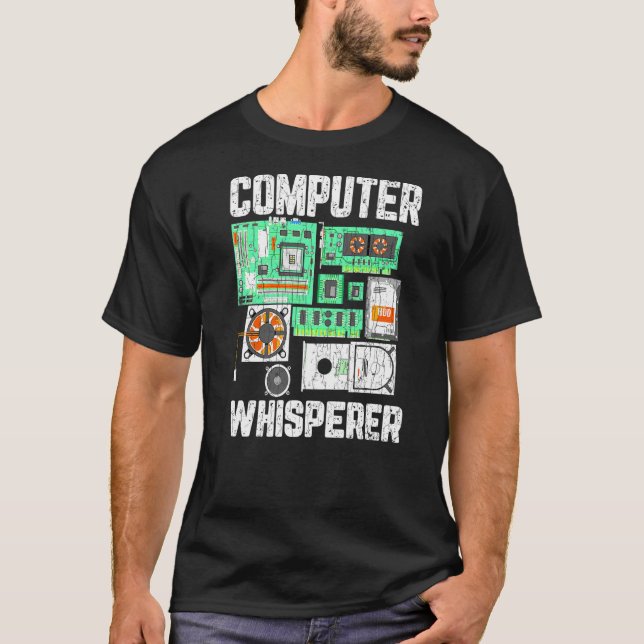 Computer Whisperer It Technician Graphic T-Shirt (Front)