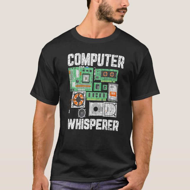 Computer Whisperer It Technician Graphic T-Shirt (Front)