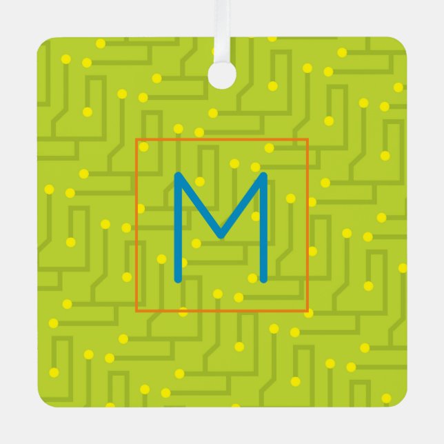 Computer Wiz INITIAL Mother Board Modern Colourful Metal Tree Decoration (Front)