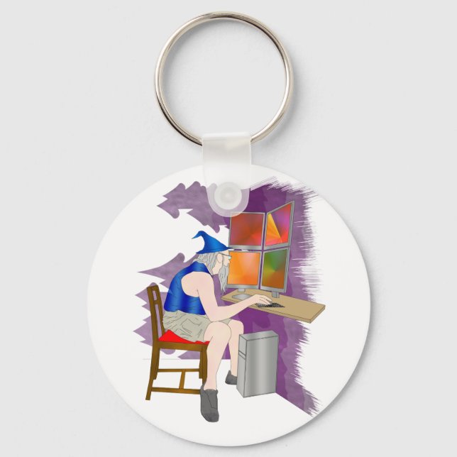 computer wizard key ring (Front)