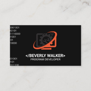 Computer Wrench Logo   Coding Business Card