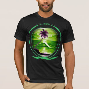 Computerised Digital Airbrushed Beach Scene T-Shirt