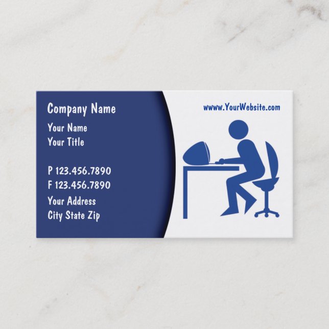 Computers Business Cards (Front)