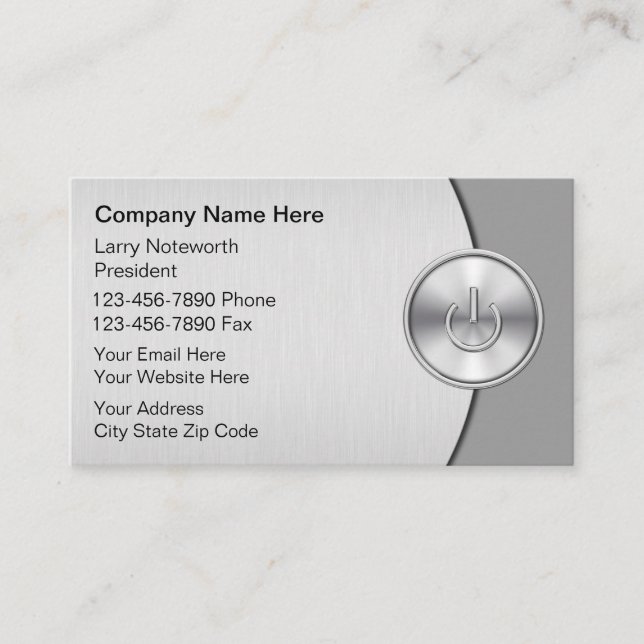 Computers Business Cards (Front)