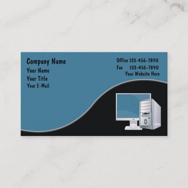 Computers Business Cards (Front)