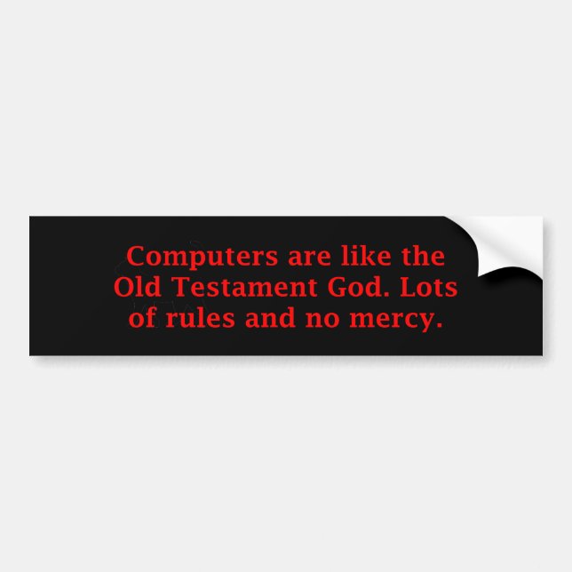 Computers Old Testament Bumper Sticker (Front)
