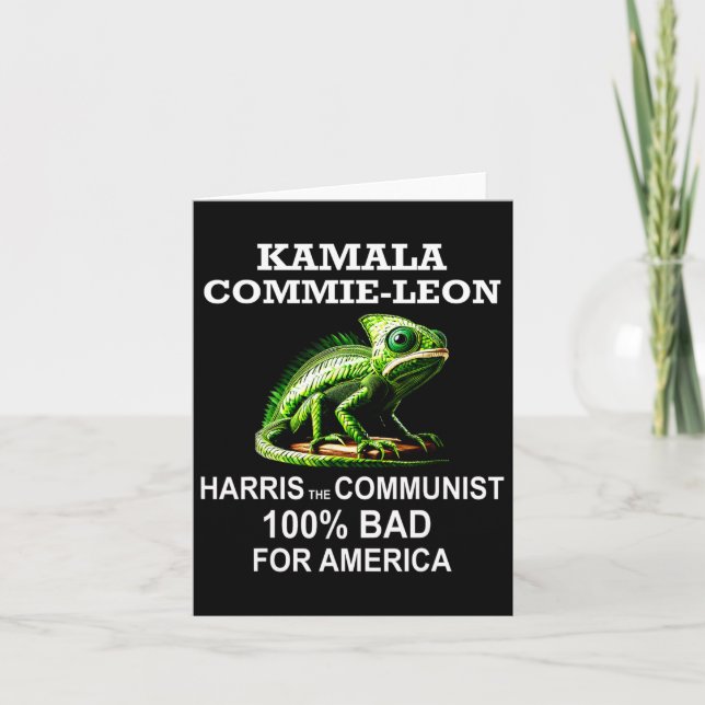 Comrade Kamala Commie Leon Commieleon Communist Ha Card (Front)