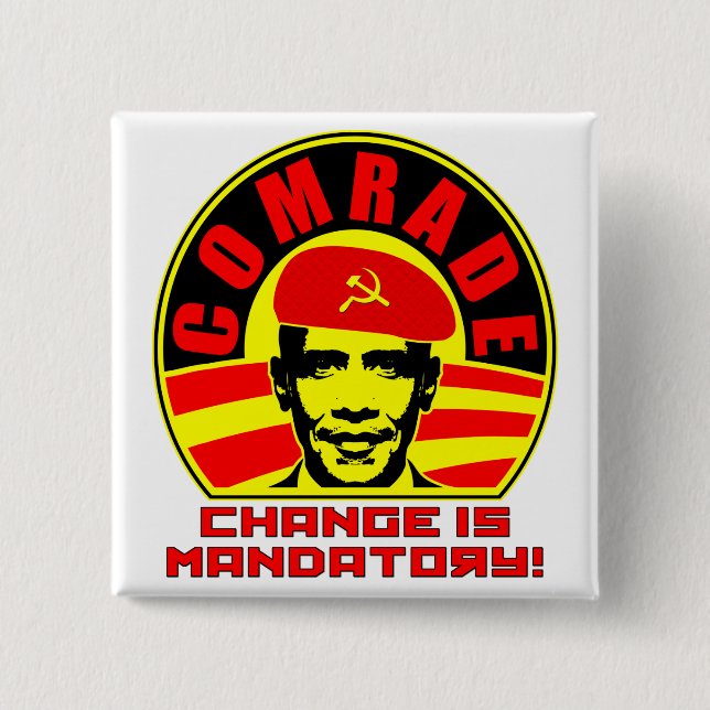 Comrade Obama Button (Front)