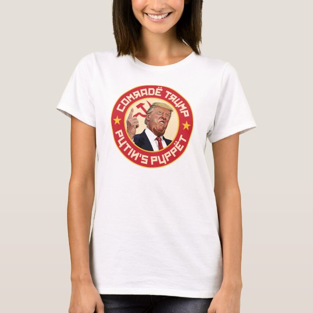 Comrade Trump: Putin's Puppet- Soviet Illustration T-Shirt (Front)