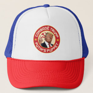 Comrade Trump: Putin's Puppet- Soviet Illustration Trucker Hat