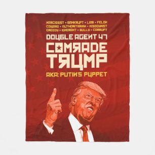 Comrade Trump: The Double Agent (Putin's Puppet) Fleece Blanket