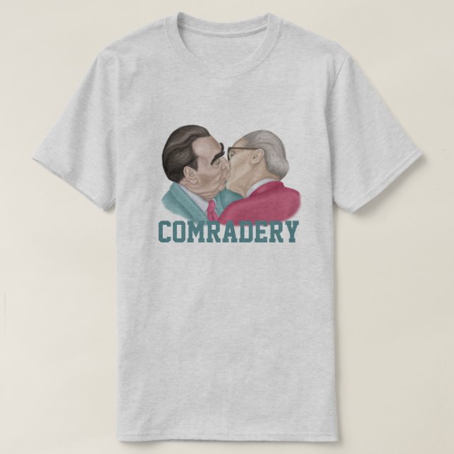 Comradery - Brezhnev kissing Honecker T-Shirt (Design Front)