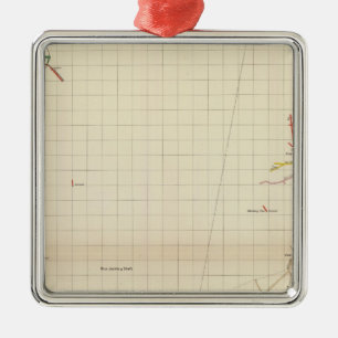 Comstock Mine Maps Number I Metal Tree Decoration