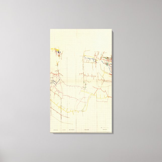 Comstock Mine Maps Number V Canvas Print (Front)