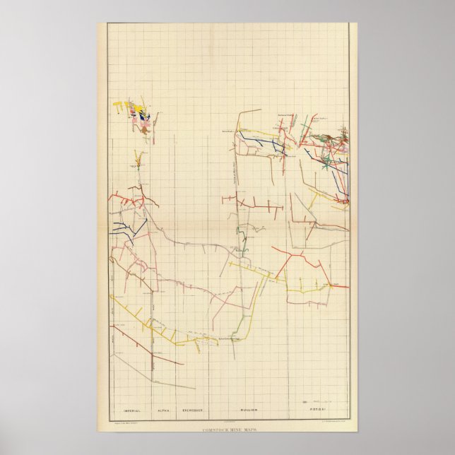 Comstock Mine Maps Number V Poster (Front)