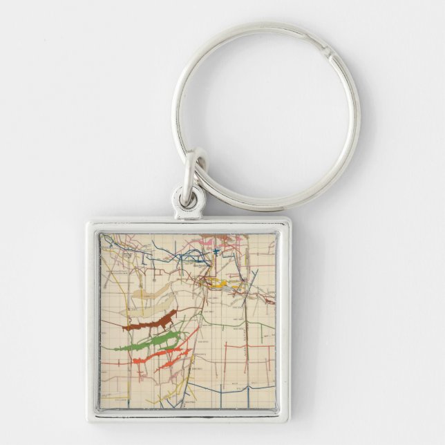 Comstock Mine Maps Number VI Key Ring (Front)