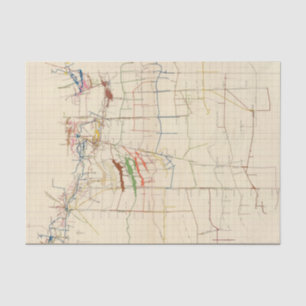 Comstock Mine Maps Number VI Tissue Paper