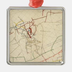 Comstock Mine Maps Number VIII Metal Tree Decoration