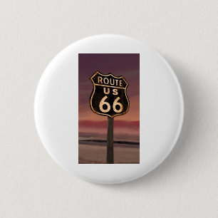 CON02CRFC Route 66.tif 6 Cm Round Badge