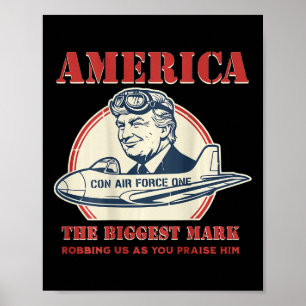 Con Air Force One Trump Political Satire Retro Pro Poster