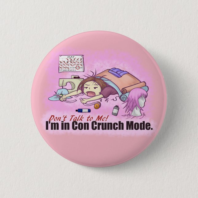 Con Crunch 6 Cm Round Badge (Front)