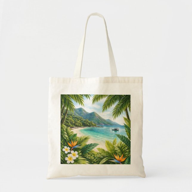 Con Dao Tropical Beach Paradise Tote Bag (Front)