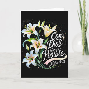 Con Dios Todo Es Posible Mateo 19_26 Gift Card
