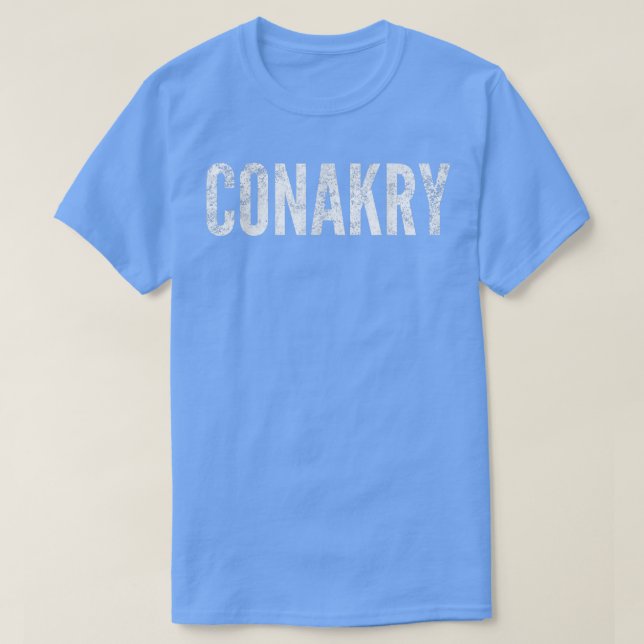 Conakry, Guinea Distressed Graphic T-Shirt (Design Front)