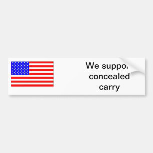 Concealed carry support bumper sticker