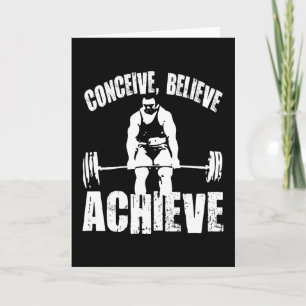 Conceive, Believe, Achieve - Workout Motivational Card